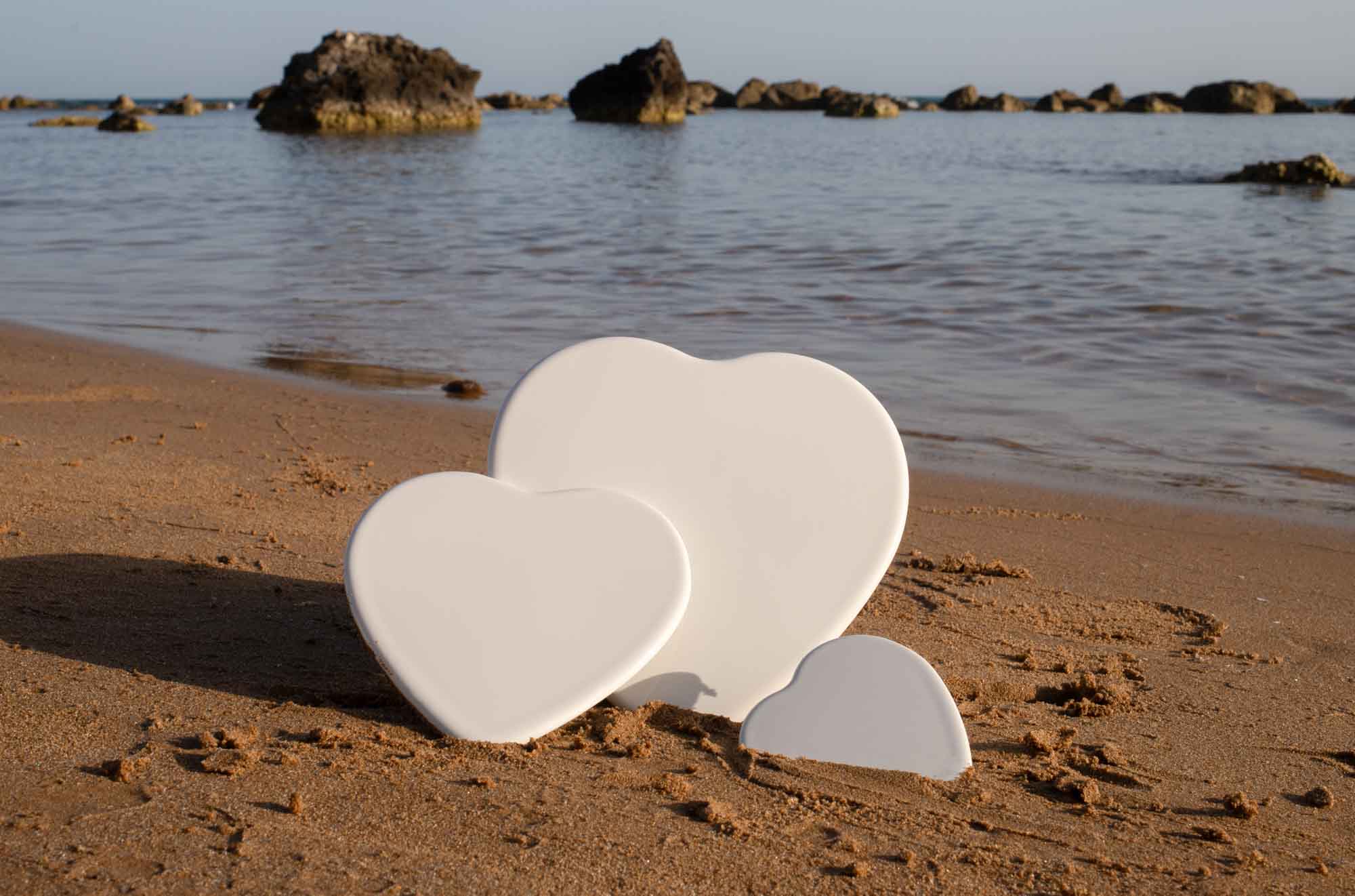 cuore placche per foto ceramica